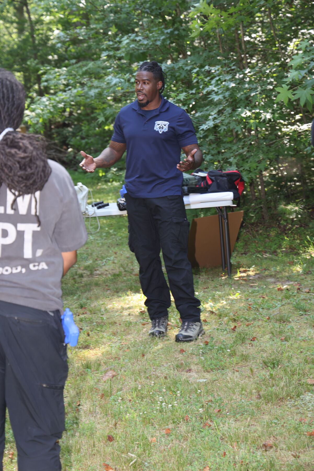 Instructor explaining firearm fundamentals