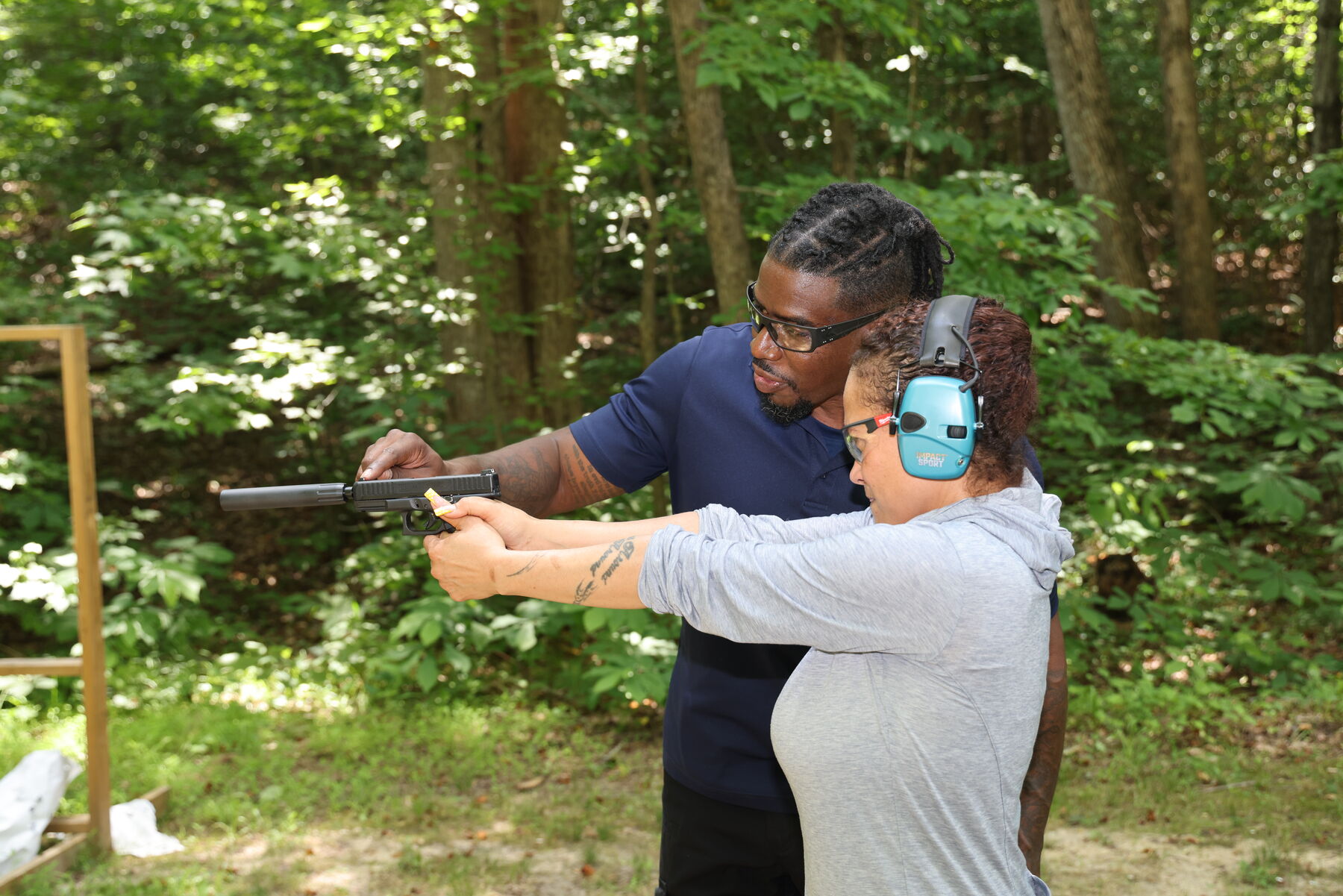 Coaching a proper two-hand grip